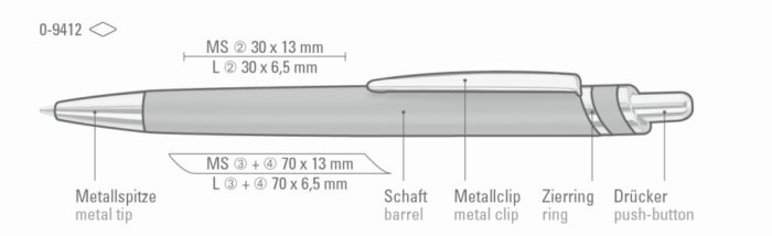 Kugelschreiber aus Metall Tarot